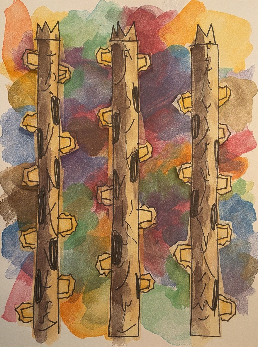 Forest Party — vivid storybook scene