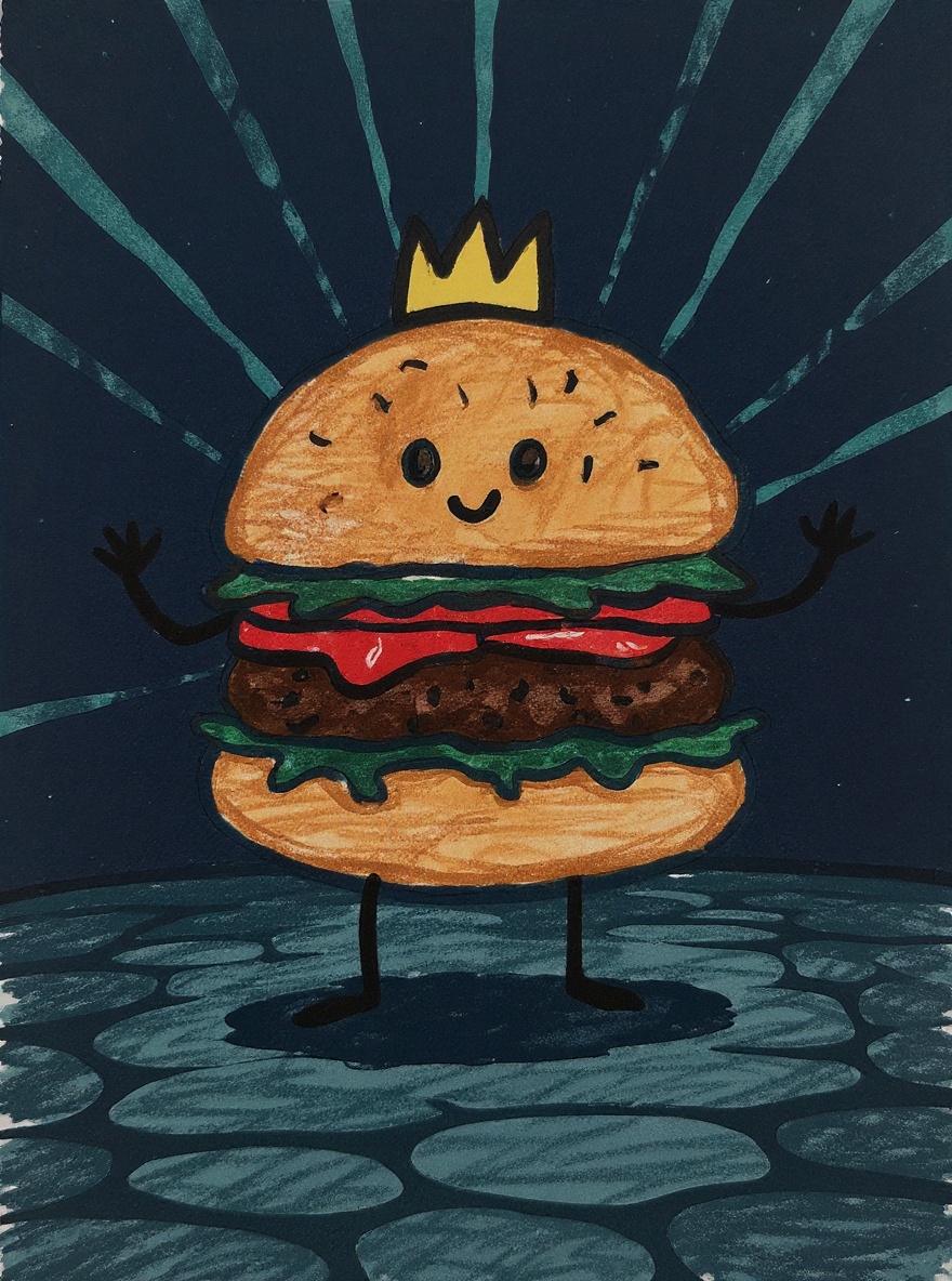 Burger King — vivid storybook scene